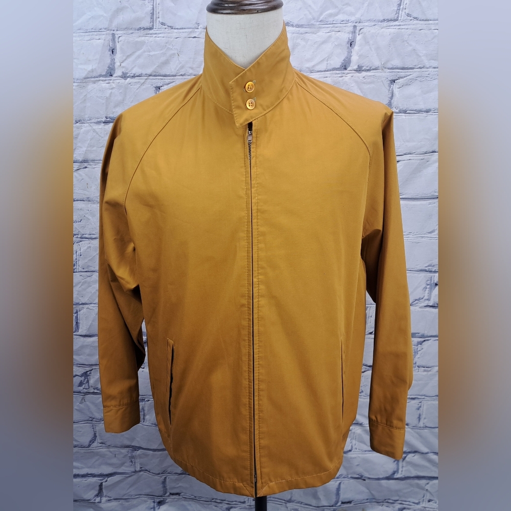 Eaton Casual Vintage  60s 70s Men's Jacket Coat Mustard Coach Bomber 44 XL - Picture 6 of 14